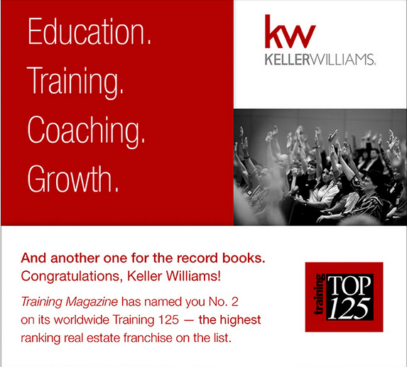 Keller Williams Named #2 Training Organization in the World